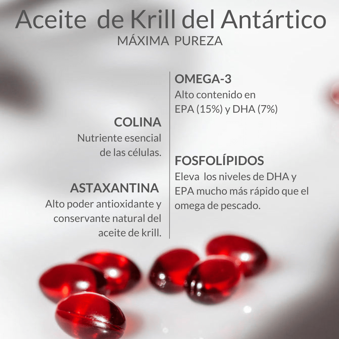Omega - Aceite de Krill de aguas cristalinas de la Antártida.